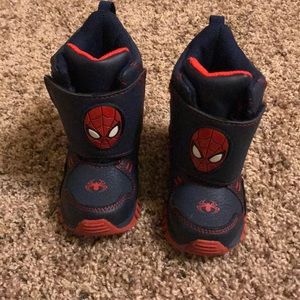 Toddler Boy Spider Man Winter Boots!